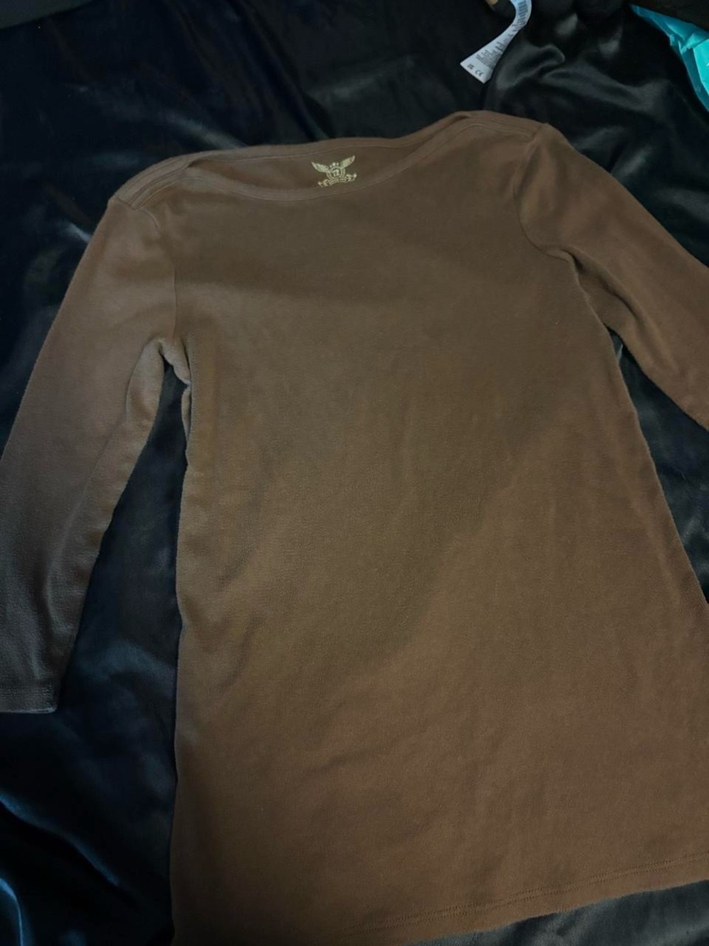 Faded Glory Brown Crewneck Knit Top